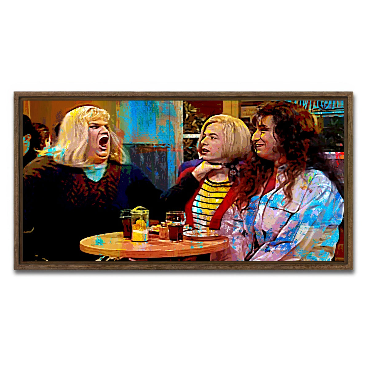 AUTO-MOCKUP WHITE | Lay off me I'm Starving | 1 Piece | Walnut Framed Canvas | group=2x1