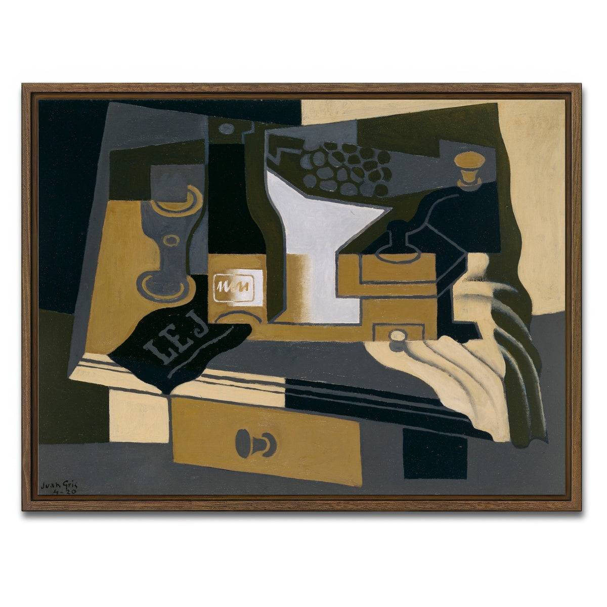 AUTO-MOCKUP WHITE | Le moulin a cafe | 1 Piece | Walnut Framed Canvas | group=4x3