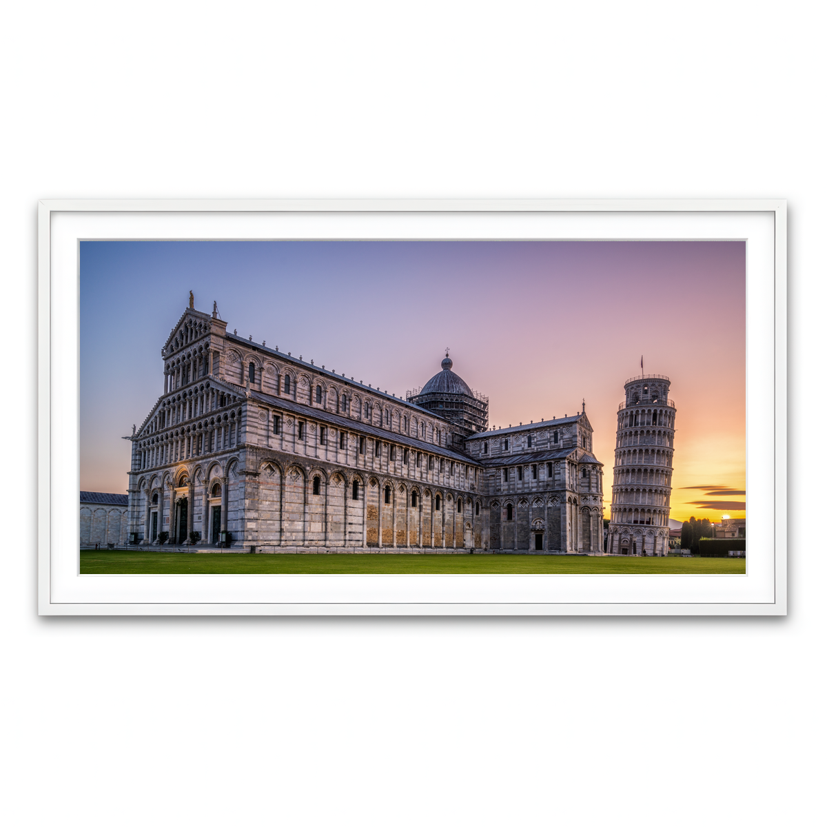 Framed Print 2x1 White