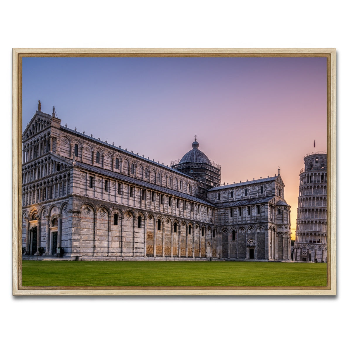 AUTO-MOCKUP WHITE | Leaning Tower of Pisa | 1 Piece | Natural Framed Canvas | group=4x3