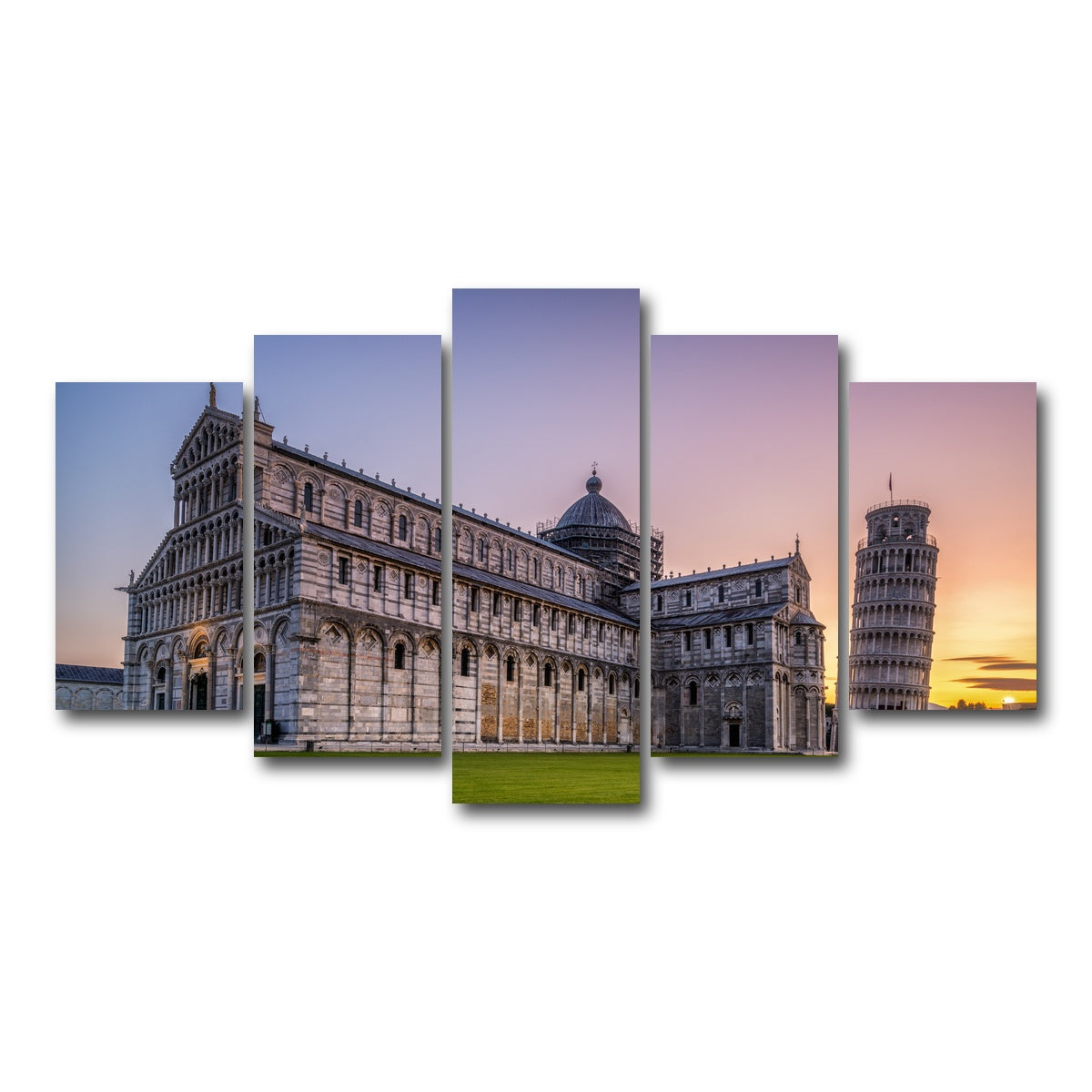 AUTO-MOCKUP WHITE | Leaning Tower of Pisa | 5 Piece | Gallery Wrap Canvas | group=5_normal