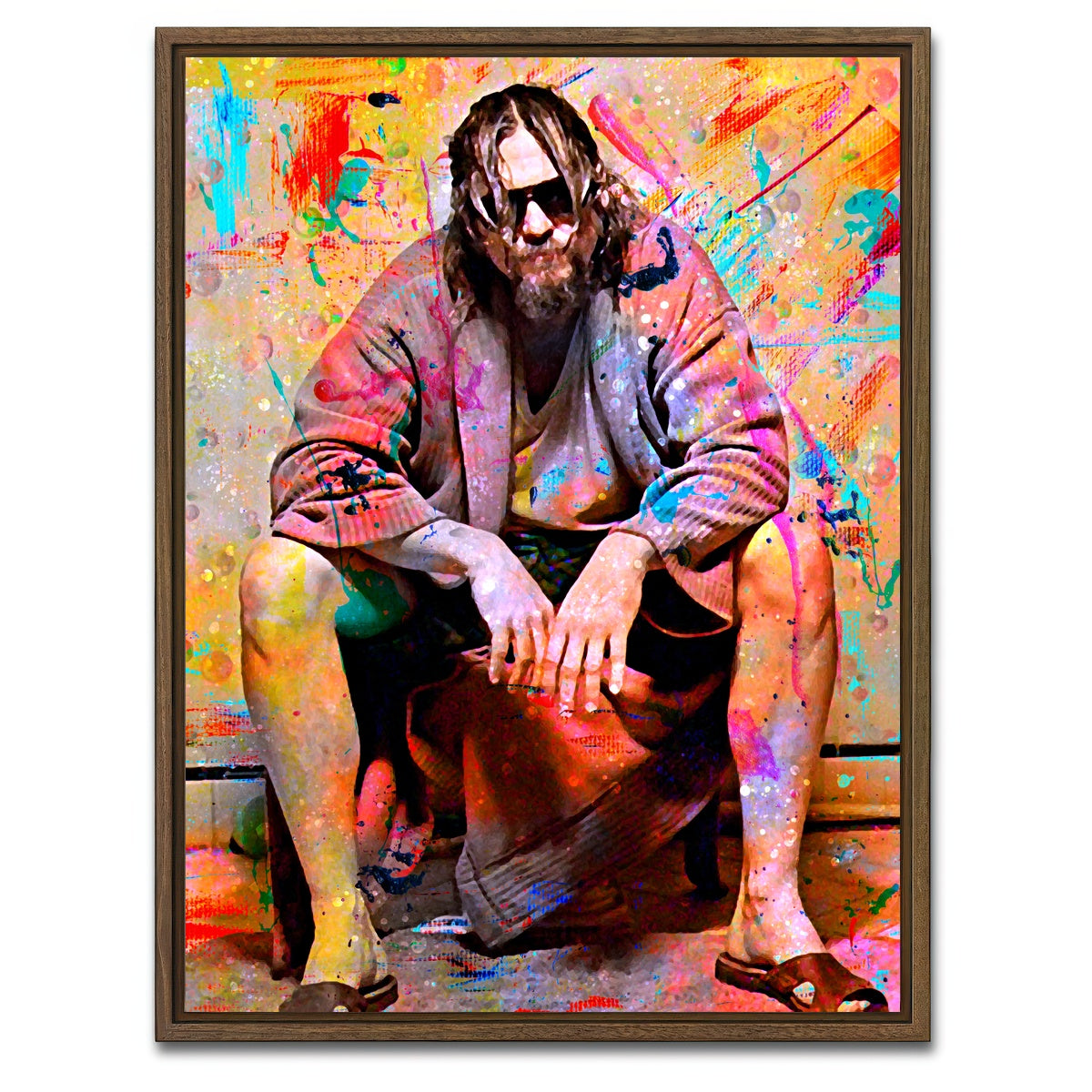 AUTO-MOCKUP WHITE | Lebowski Toilet Colors | 1 Piece | Walnut Framed Canvas | group=3x4