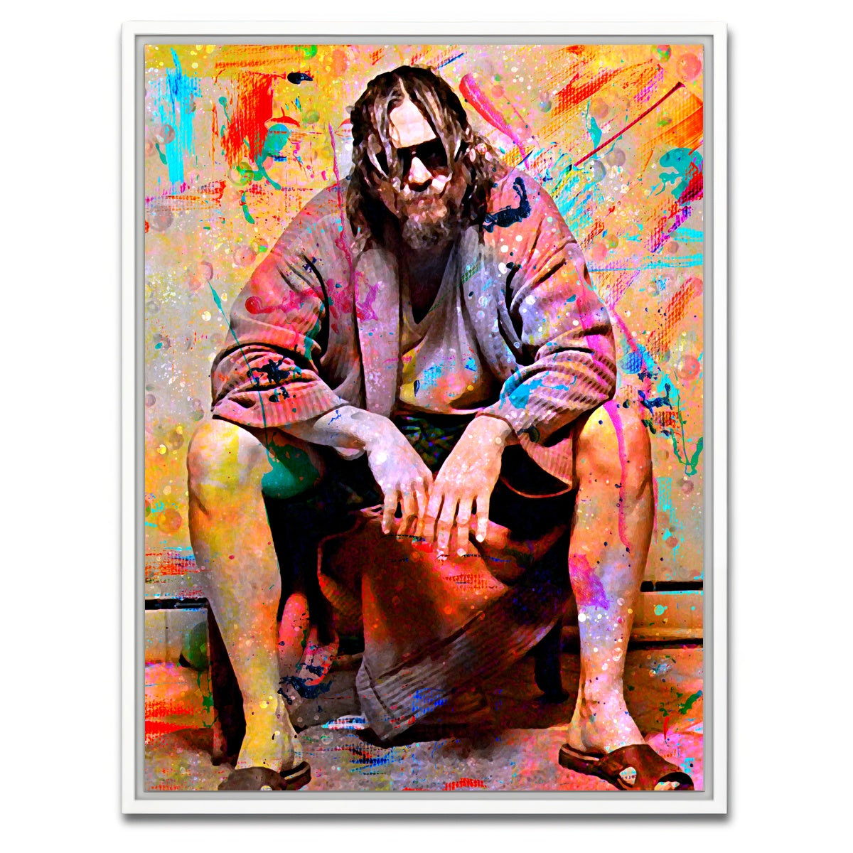 AUTO-MOCKUP WHITE | Lebowski Toilet Colors | 1 Piece | White Framed Canvas | group=3x4