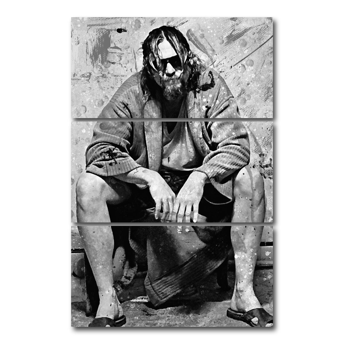 AUTO-MOCKUP WHITE | Lebowski Toilet | 3 Piece | Gallery Wrap Canvas | group=12x24_stacked