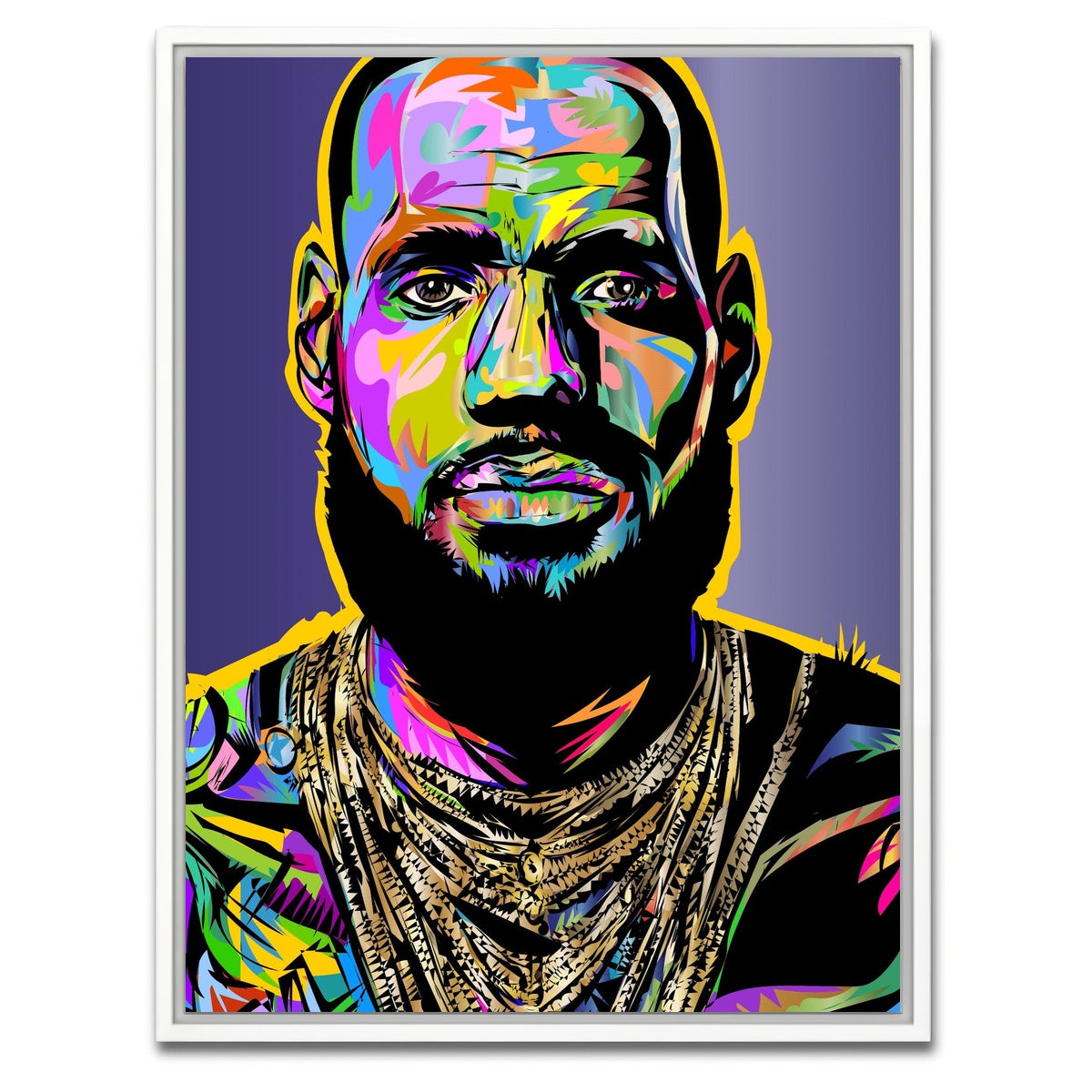 AUTO-MOCKUP WHITE | Lebron Color | 1 Piece | White Framed Canvas | group=3x4