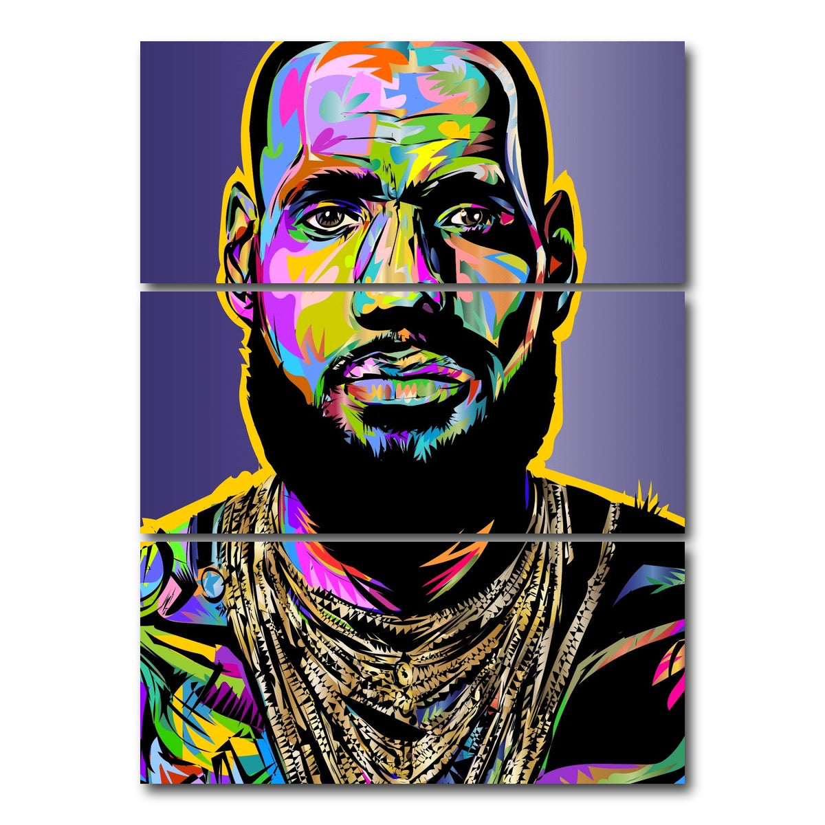 AUTO-MOCKUP WHITE | Lebron Color | 3 Piece | Gallery Wrap Canvas | group=8x18_stacked