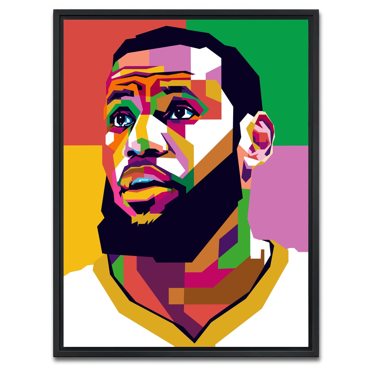 AUTO-MOCKUP WHITE | Lebron | 1 Piece | Black Framed Canvas | group=3x4