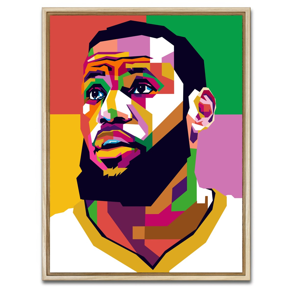 AUTO-MOCKUP WHITE | Lebron | 1 Piece | Natural Framed Canvas | group=3x4