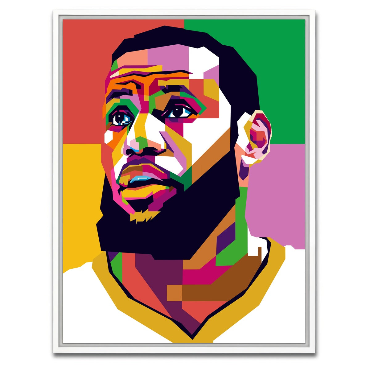 AUTO-MOCKUP WHITE | Lebron | 1 Piece | White Framed Canvas | group=3x4