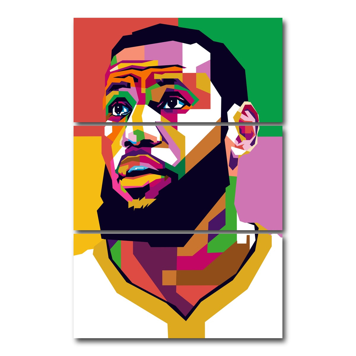 AUTO-MOCKUP WHITE | Lebron | 3 Piece | Gallery Wrap Canvas | group=12x24_stacked