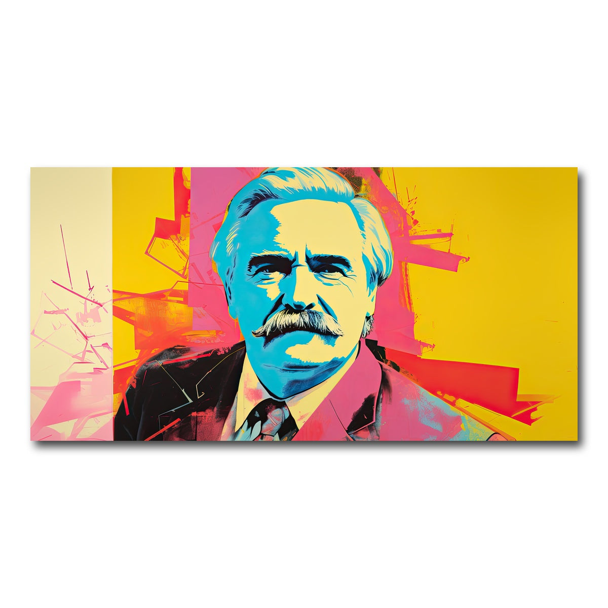 AUTO-MOCKUP WHITE | Lech Walesa - Warhol Style | 1 Piece | Gallery Wrap Canvas | group=2x1