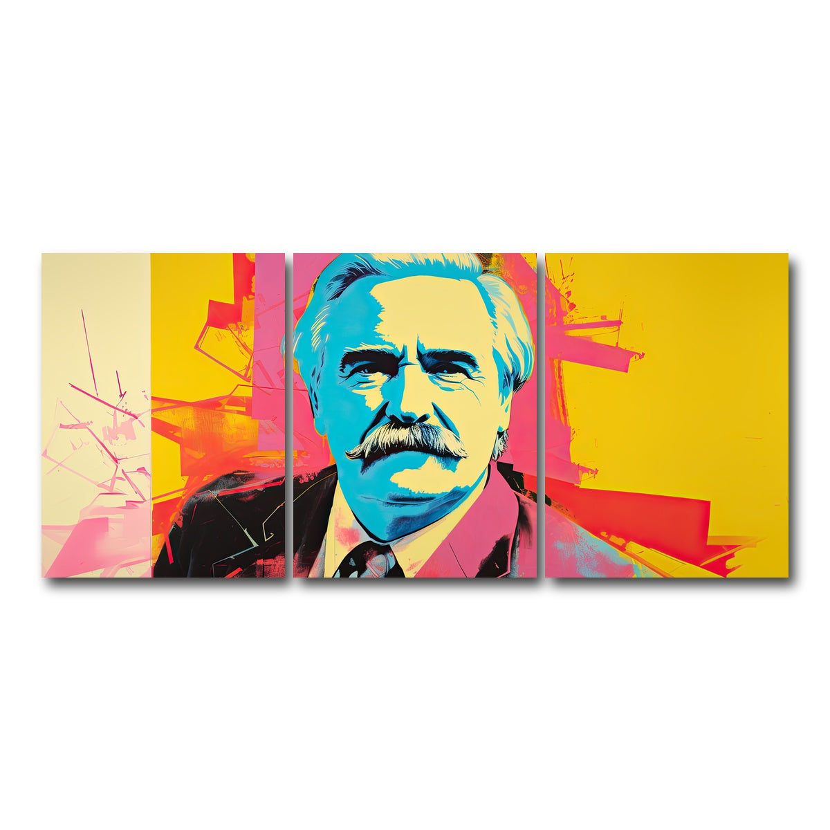 AUTO-MOCKUP WHITE | Lech Walesa - Warhol Style | 3 Piece | Gallery Wrap Canvas | group=18x24
