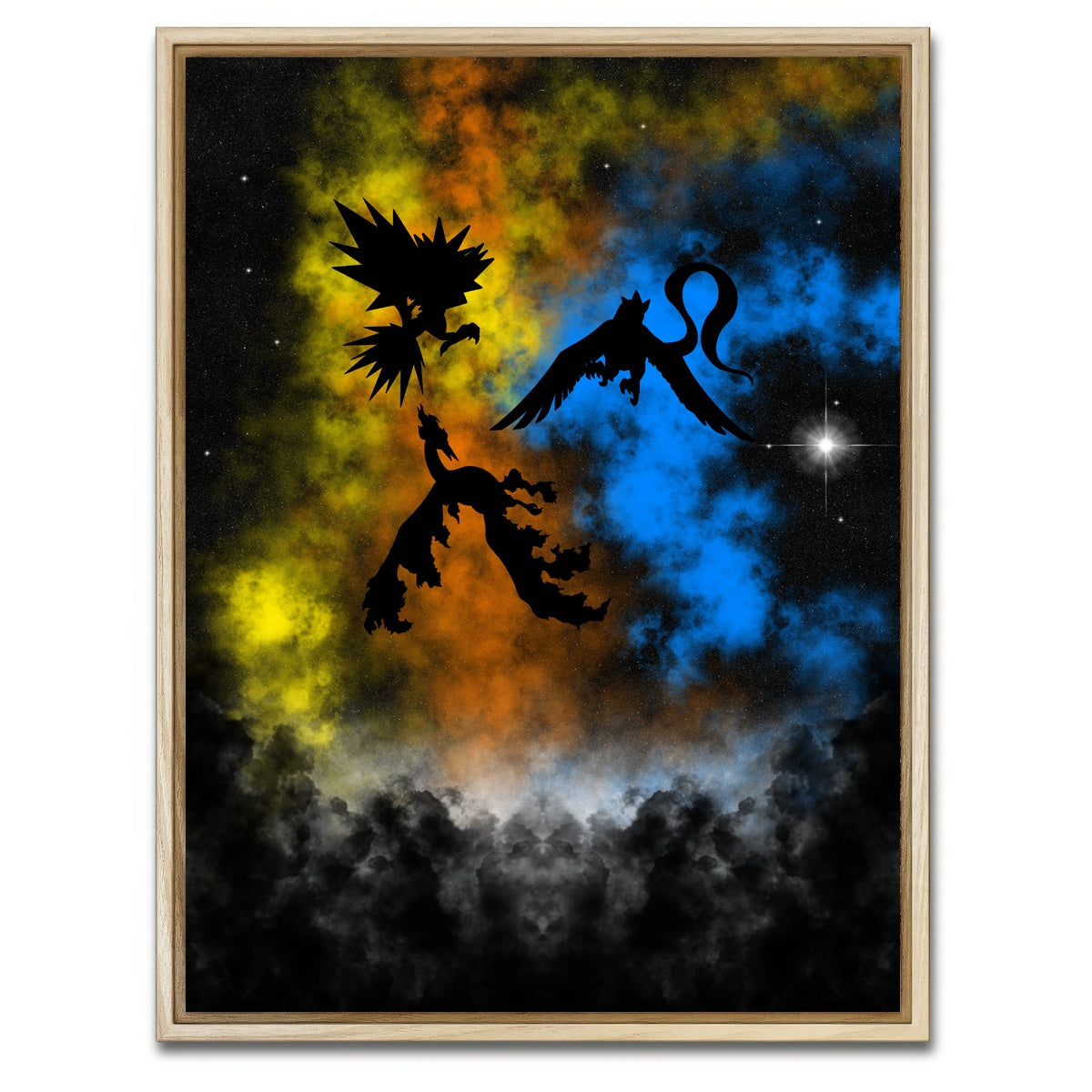 AUTO-MOCKUP WHITE | Legendary Birds | 1 Piece | Natural Framed Canvas | group=3x4