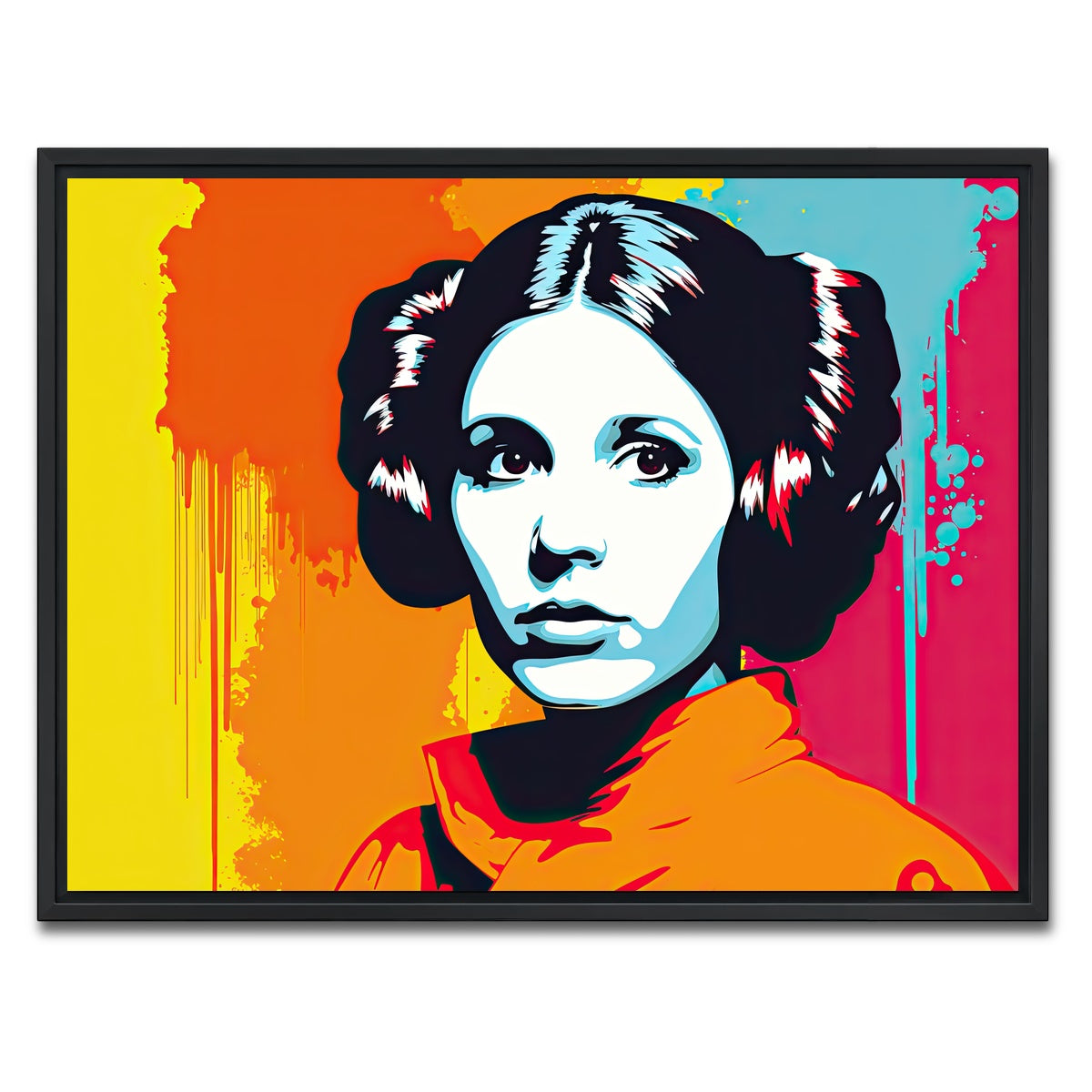 AUTO-MOCKUP WHITE | Leia Warhol style | 1 Piece | Black Framed Canvas | group=4x3