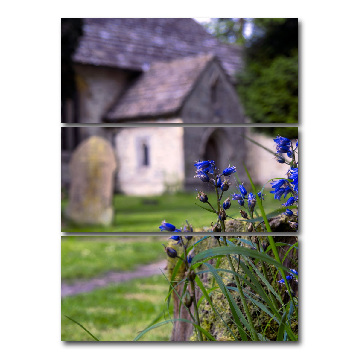 AUTO-MOCKUP WHITE | Leigh Church | 3 Piece | Gallery Wrap Canvas | group=8x18_stacked