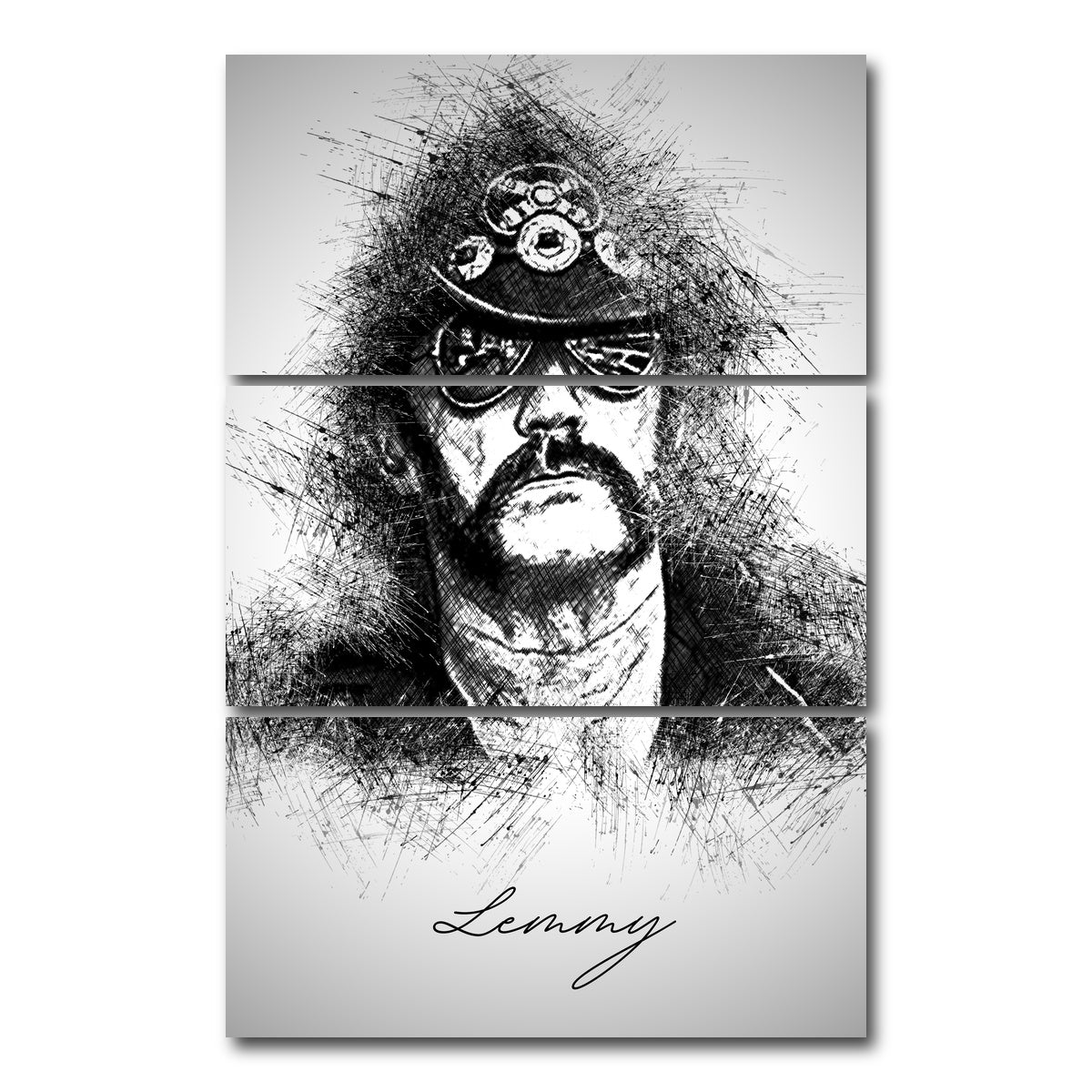 AUTO-MOCKUP WHITE | Lemmy | 3 Piece | Gallery Wrap Canvas | group=12x24_stacked