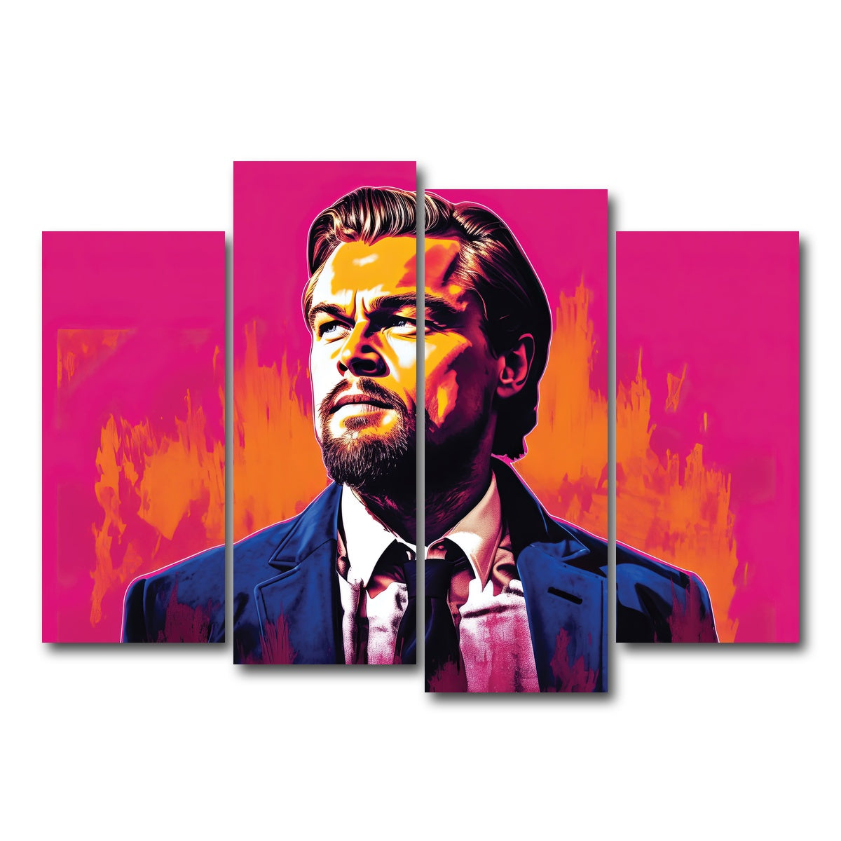 AUTO-MOCKUP WHITE | Leo goes on and on | 4 Piece | Gallery Wrap Canvas | group=4_normal