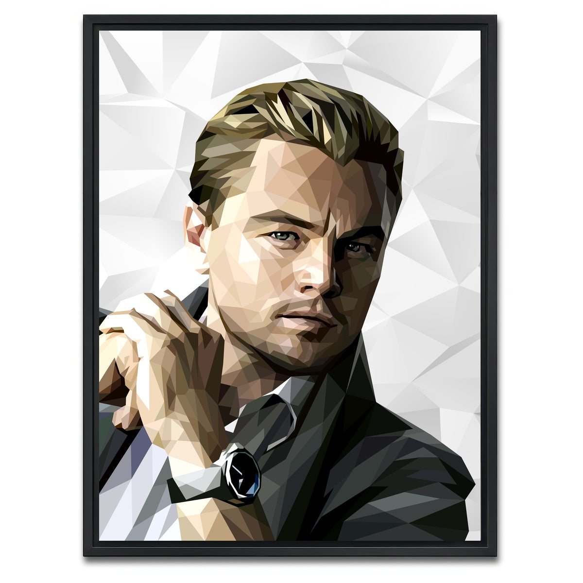 AUTO-MOCKUP WHITE | Leonardo DiCaprio | 1 Piece | Black Framed Canvas | group=3x4