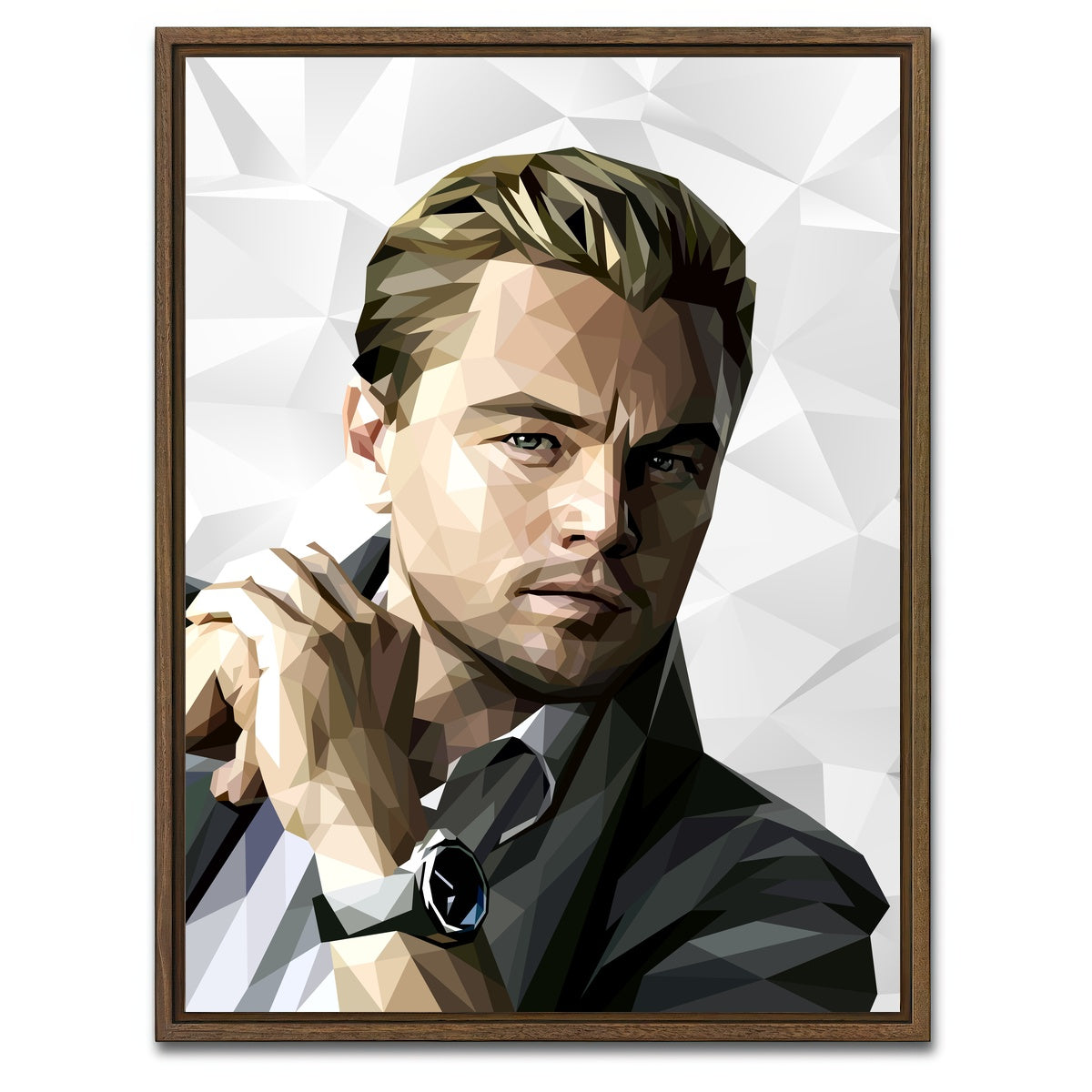 AUTO-MOCKUP WHITE | Leonardo DiCaprio | 1 Piece | Walnut Framed Canvas | group=3x4