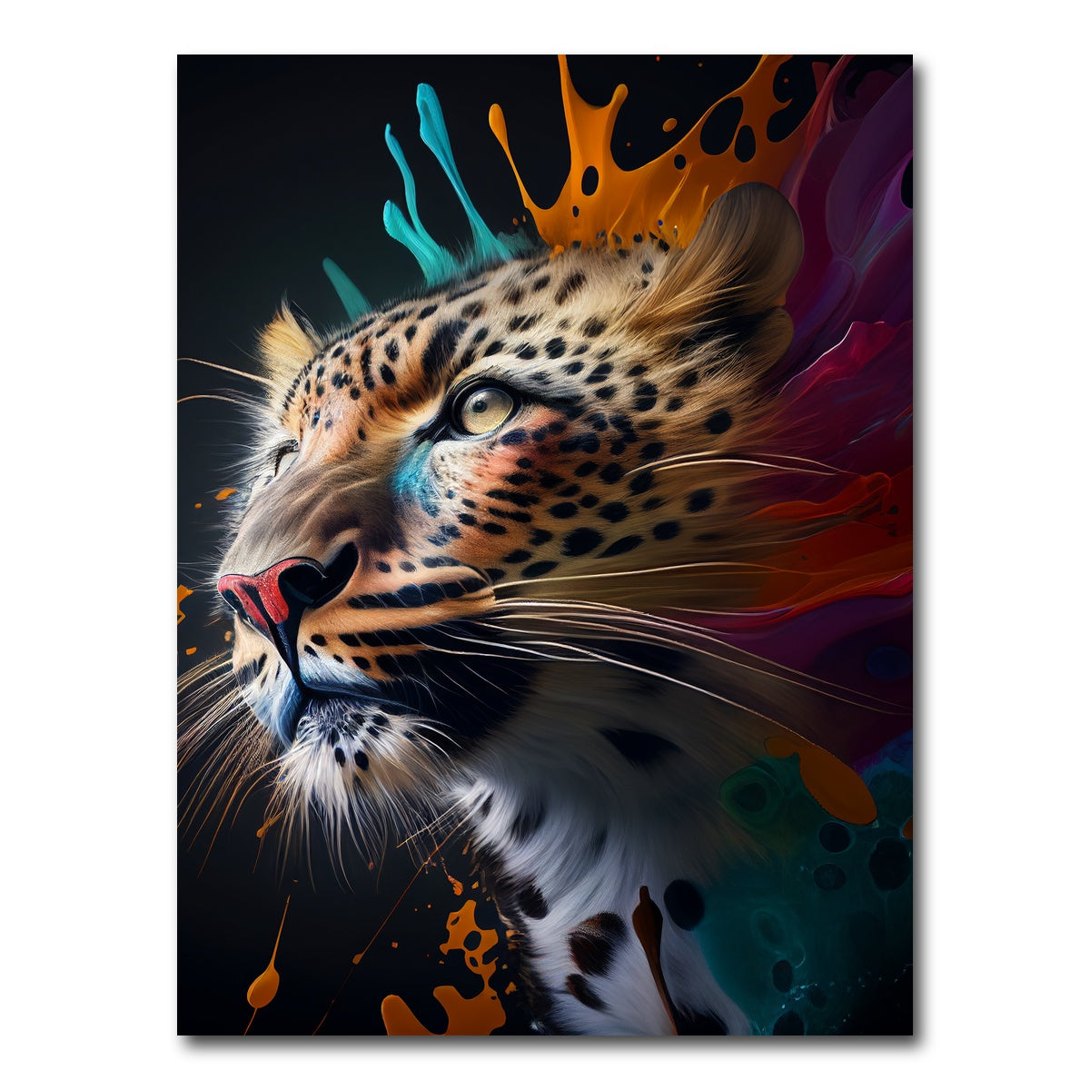 AUTO-MOCKUP WHITE | Leopard Portrait | 1 Piece | Gallery Wrap Canvas | group=3x4