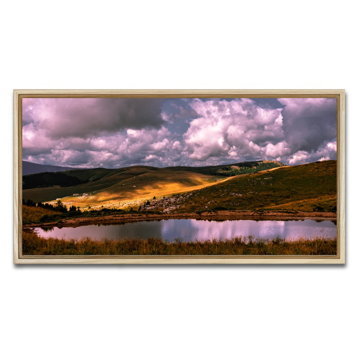 AUTO-MOCKUP WHITE | Lessinia mountains | 1 Piece | Natural Framed Canvas | group=2x1