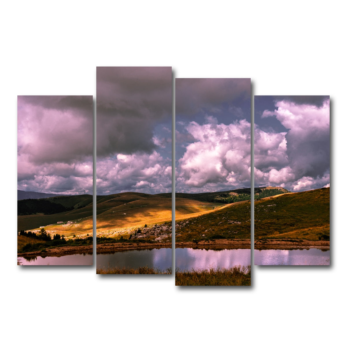 AUTO-MOCKUP WHITE | Lessinia mountains | 4 Piece | Gallery Wrap Canvas | group=4_normal