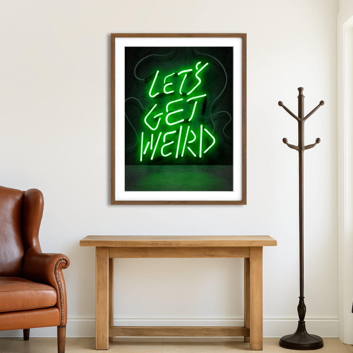 AUTO-MOCKUP ROOM | Let's Get Weird Wall Art