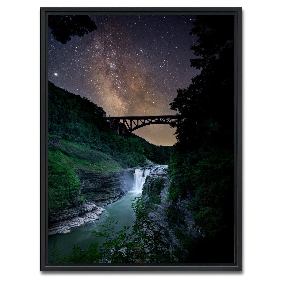 AUTO-MOCKUP WHITE | Letchworth Milky Way | 1 Piece | Black Framed Canvas | group=3x4