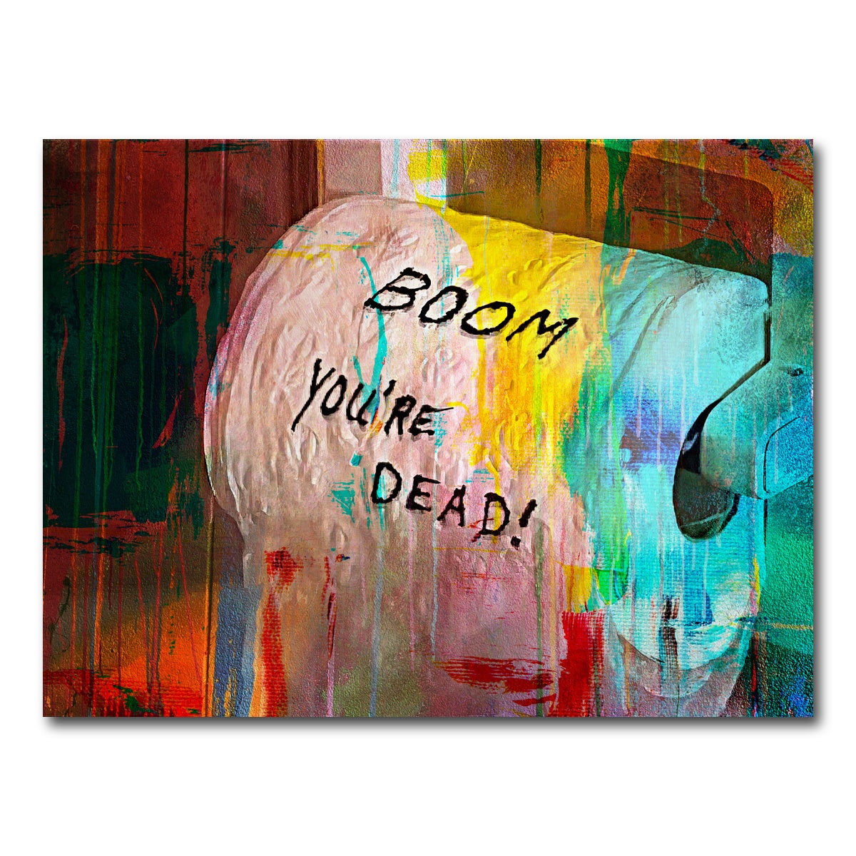 AUTO-MOCKUP WHITE | Lethal Weapon - Boom You're Dead | 1 Piece | Gallery Wrap Canvas | group=4x3