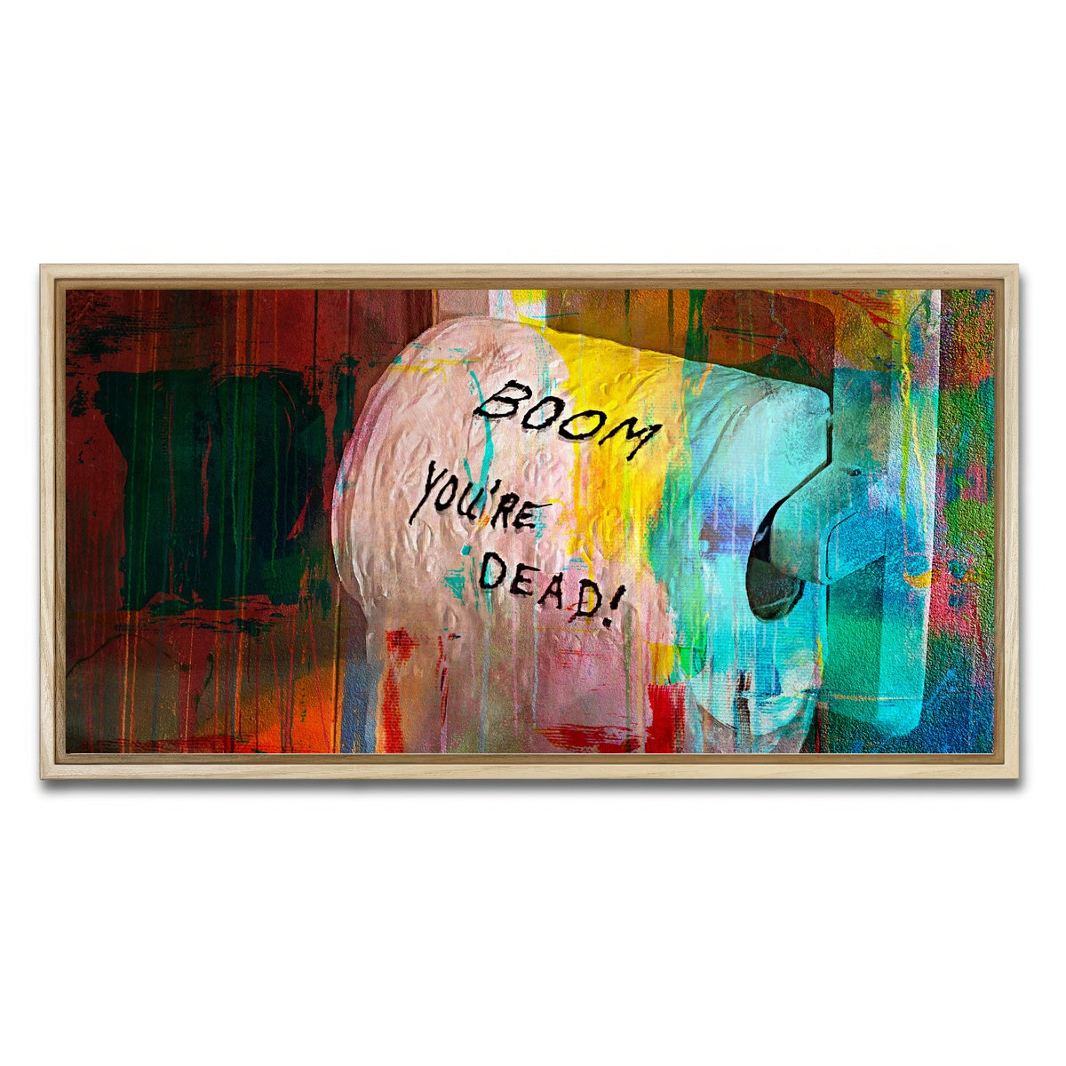 AUTO-MOCKUP WHITE | Lethal Weapon - Boom You're Dead | 1 Piece | Natural Framed Canvas | group=2x1