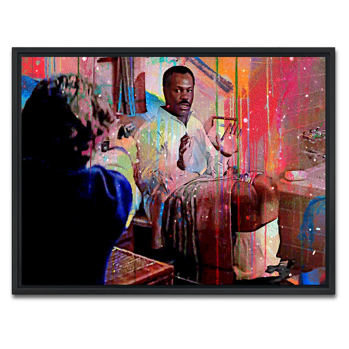 AUTO-MOCKUP WHITE | Lethal Weapon 2 - Bathroom Bomb | 1 Piece | Black Framed Canvas | group=4x3