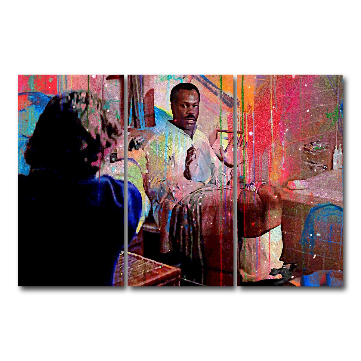 AUTO-MOCKUP WHITE | Lethal Weapon 2 - Bathroom Bomb | 3 Piece | Gallery Wrap Canvas | group=12x24