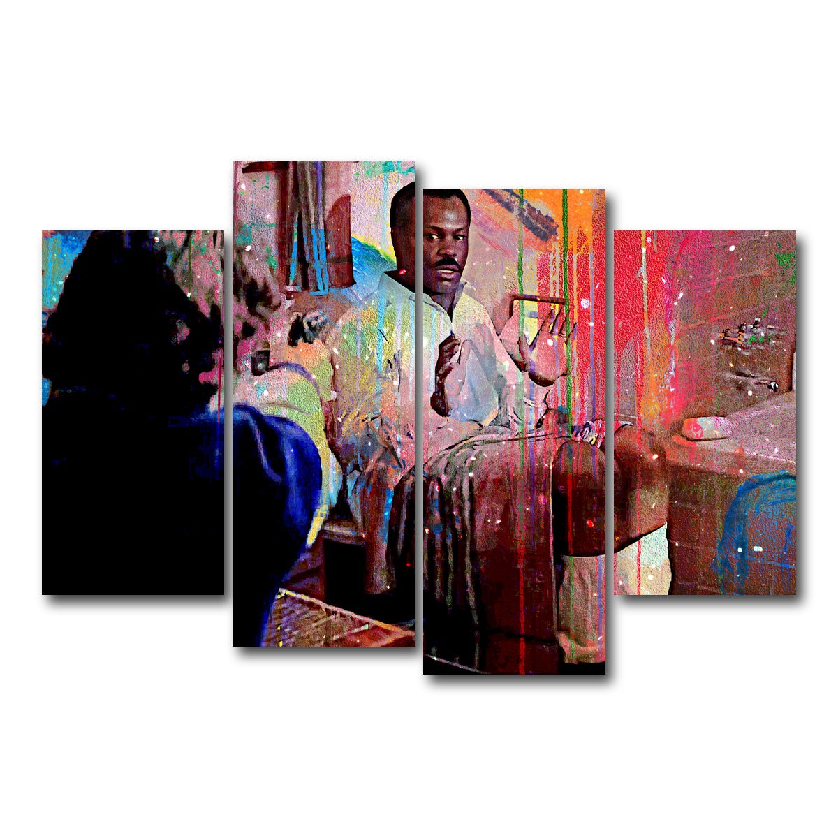 AUTO-MOCKUP WHITE | Lethal Weapon 2 - Bathroom Bomb | 4 Piece | Gallery Wrap Canvas | group=4_short