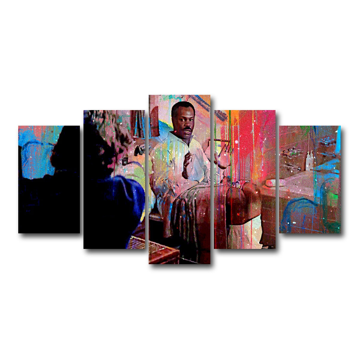 AUTO-MOCKUP WHITE | Lethal Weapon 2 - Bathroom Bomb | 5 Piece | Gallery Wrap Canvas | group=5_normal