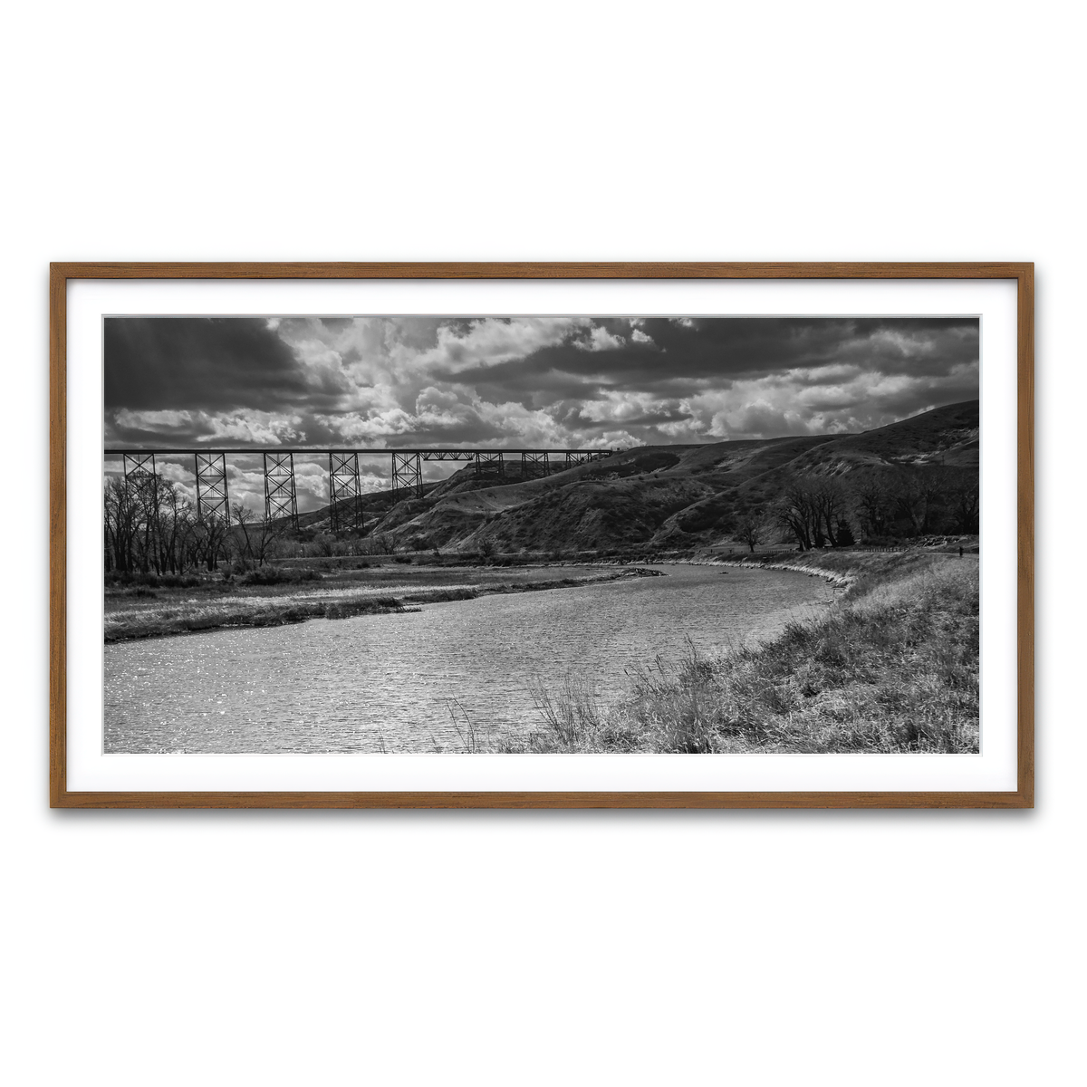 Framed Print 2x1 Walnut
