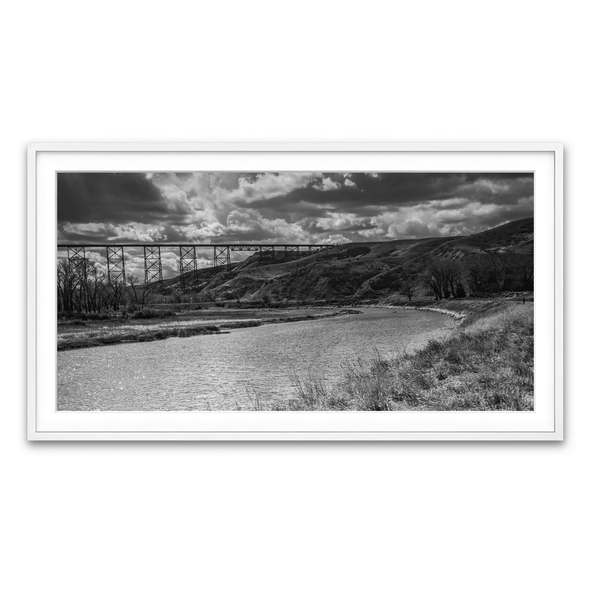 Framed Print 2x1 White