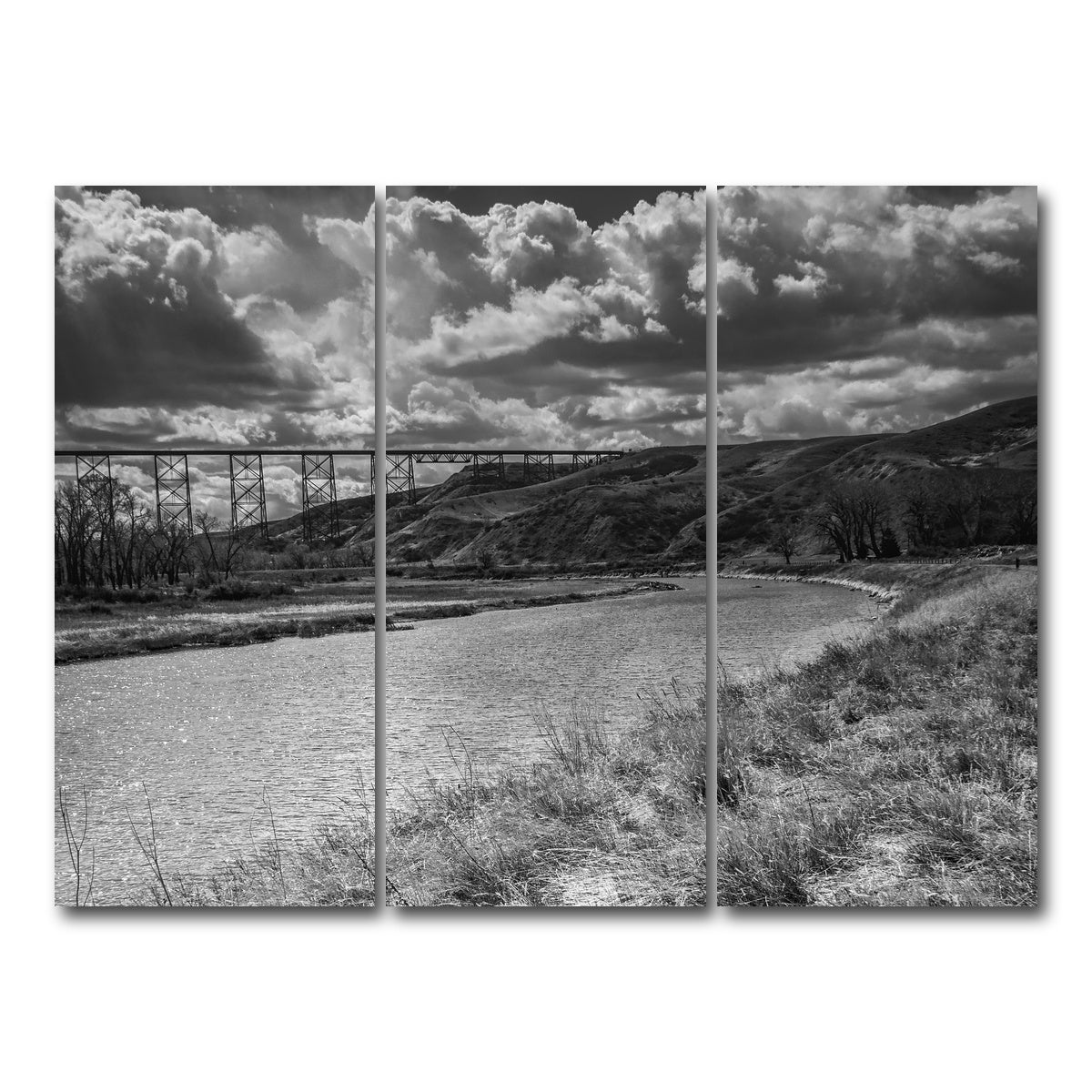 AUTO-MOCKUP WHITE | Lethbridge Viaduct | 3 Piece | Gallery Wrap Canvas | group=8x18