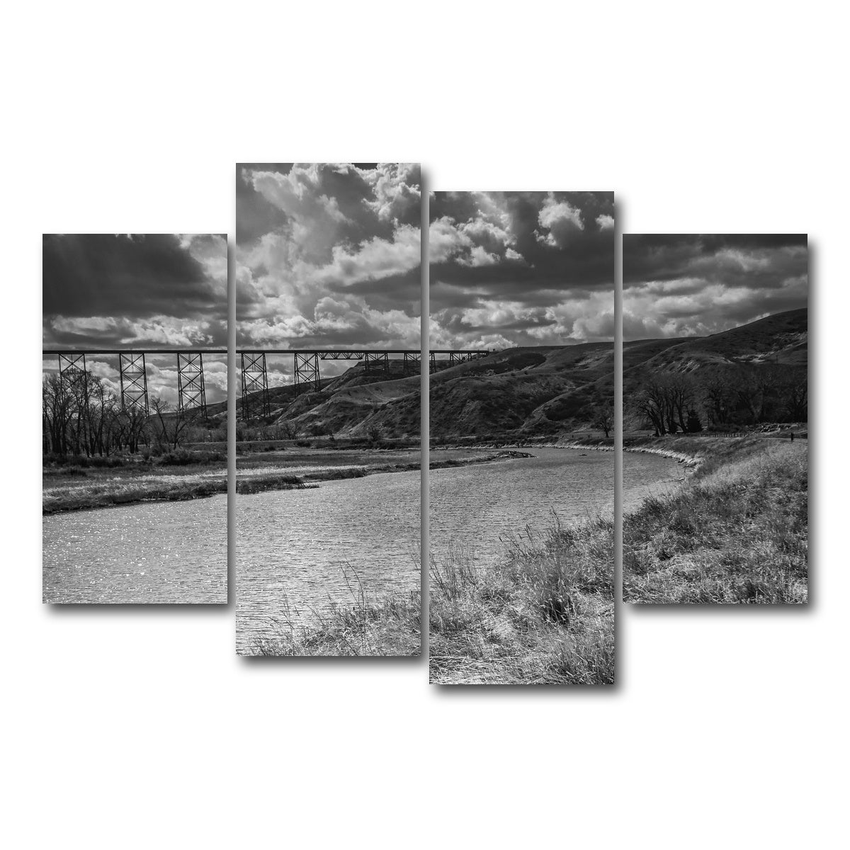 AUTO-MOCKUP WHITE | Lethbridge Viaduct | 4 Piece | Gallery Wrap Canvas | group=4_short