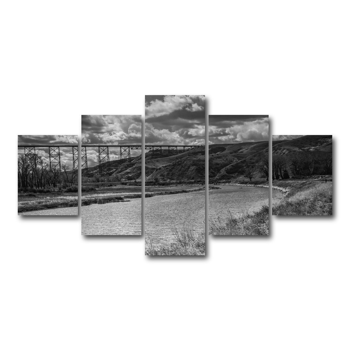 AUTO-MOCKUP WHITE | Lethbridge Viaduct | 5 Piece | Gallery Wrap Canvas | group=5_short
