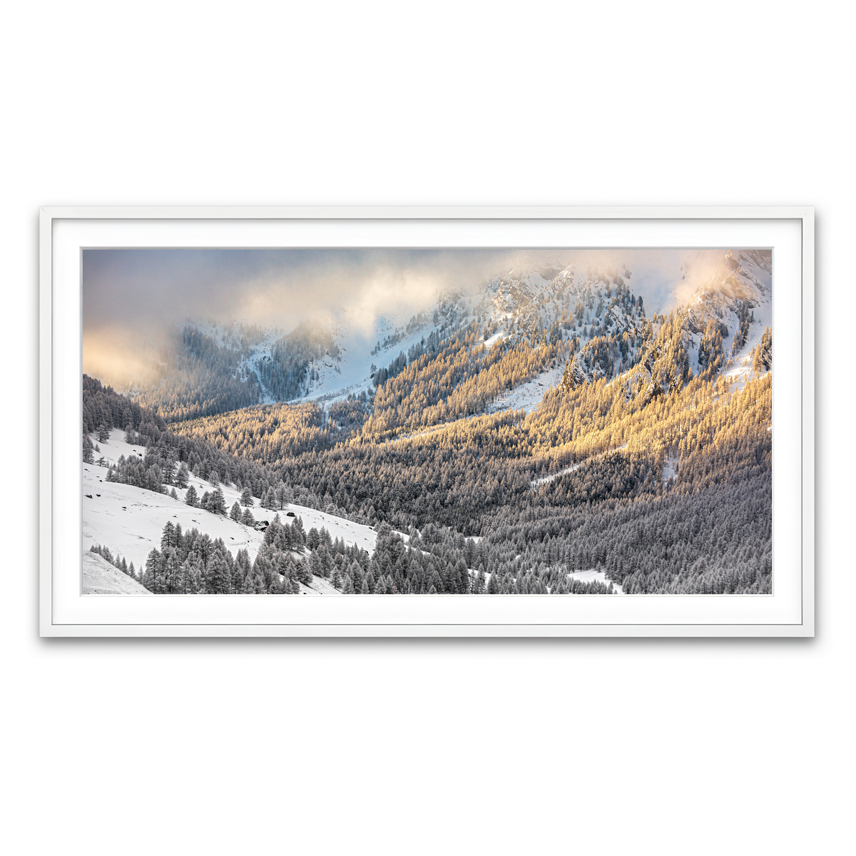 Framed Print 2x1 White