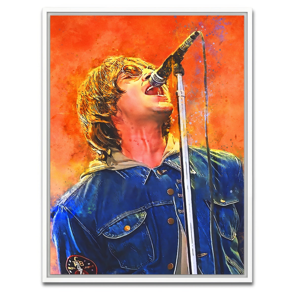 AUTO-MOCKUP WHITE | Liam Gallagher | 1 Piece | White Framed Canvas | group=3x4
