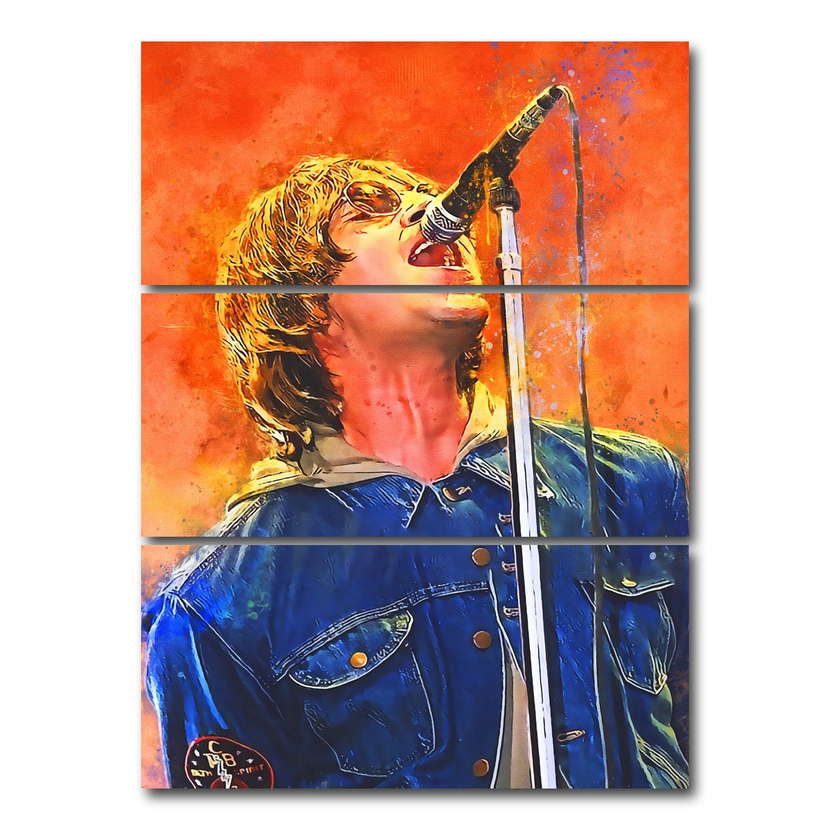 AUTO-MOCKUP WHITE | Liam Gallagher | 3 Piece | Gallery Wrap Canvas | group=8x18_stacked