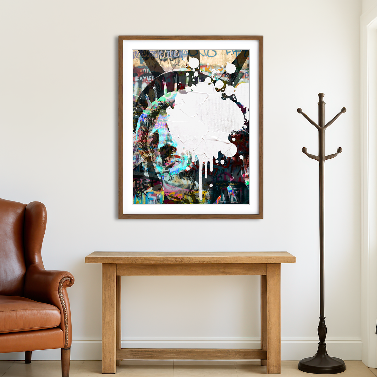 AUTO-MOCKUP ROOM | Liberty Heavy Graffiti Wall Art