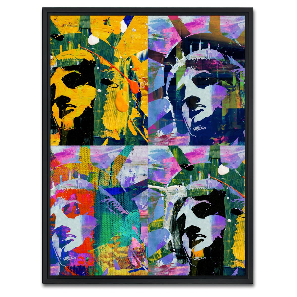 AUTO-MOCKUP WHITE | Liberty Quadrant | 1 Piece | Black Framed Canvas | group=3x4