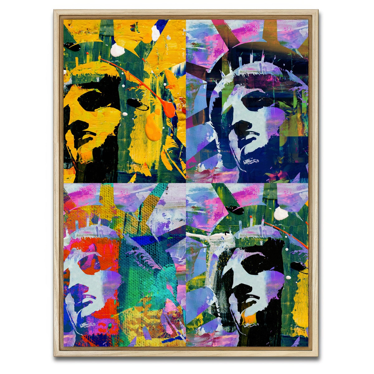 AUTO-MOCKUP WHITE | Liberty Quadrant | 1 Piece | Natural Framed Canvas | group=3x4