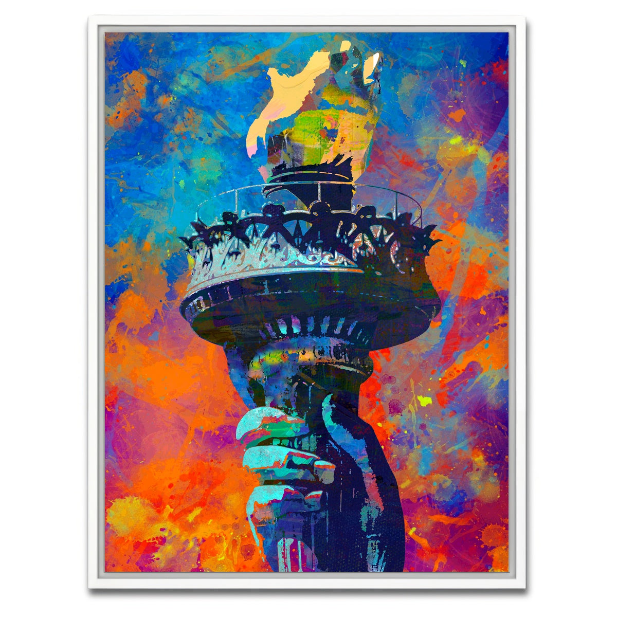 AUTO-MOCKUP WHITE | Liberty Torch | 1 Piece | White Framed Canvas | group=3x4
