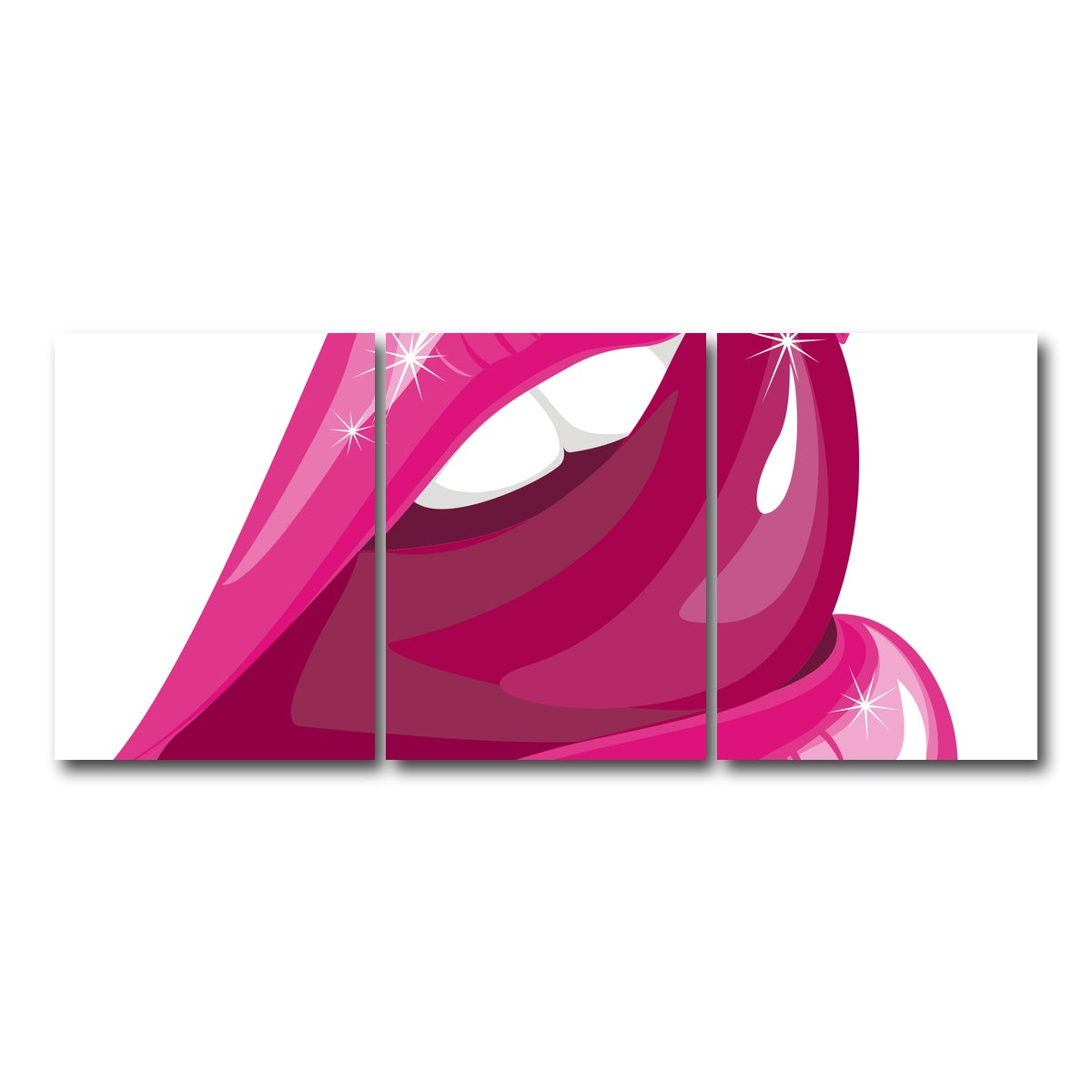 AUTO-MOCKUP WHITE | Lick Lips | 3 Piece | Gallery Wrap Canvas | group=18x24