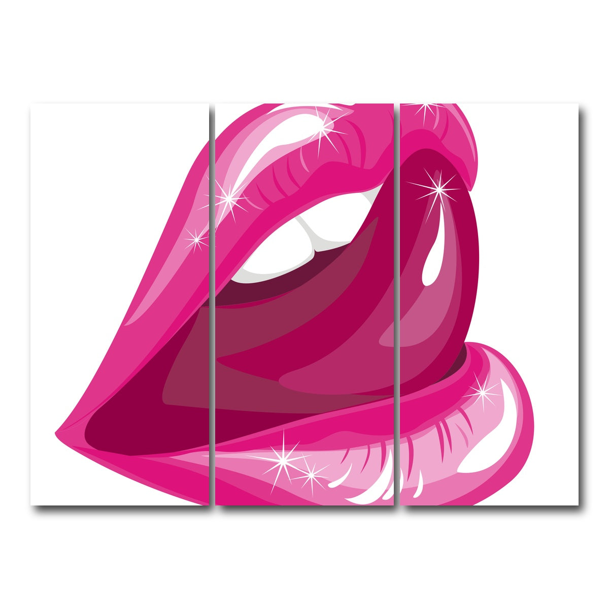 AUTO-MOCKUP WHITE | Lick Lips | 3 Piece | Gallery Wrap Canvas | group=8x18