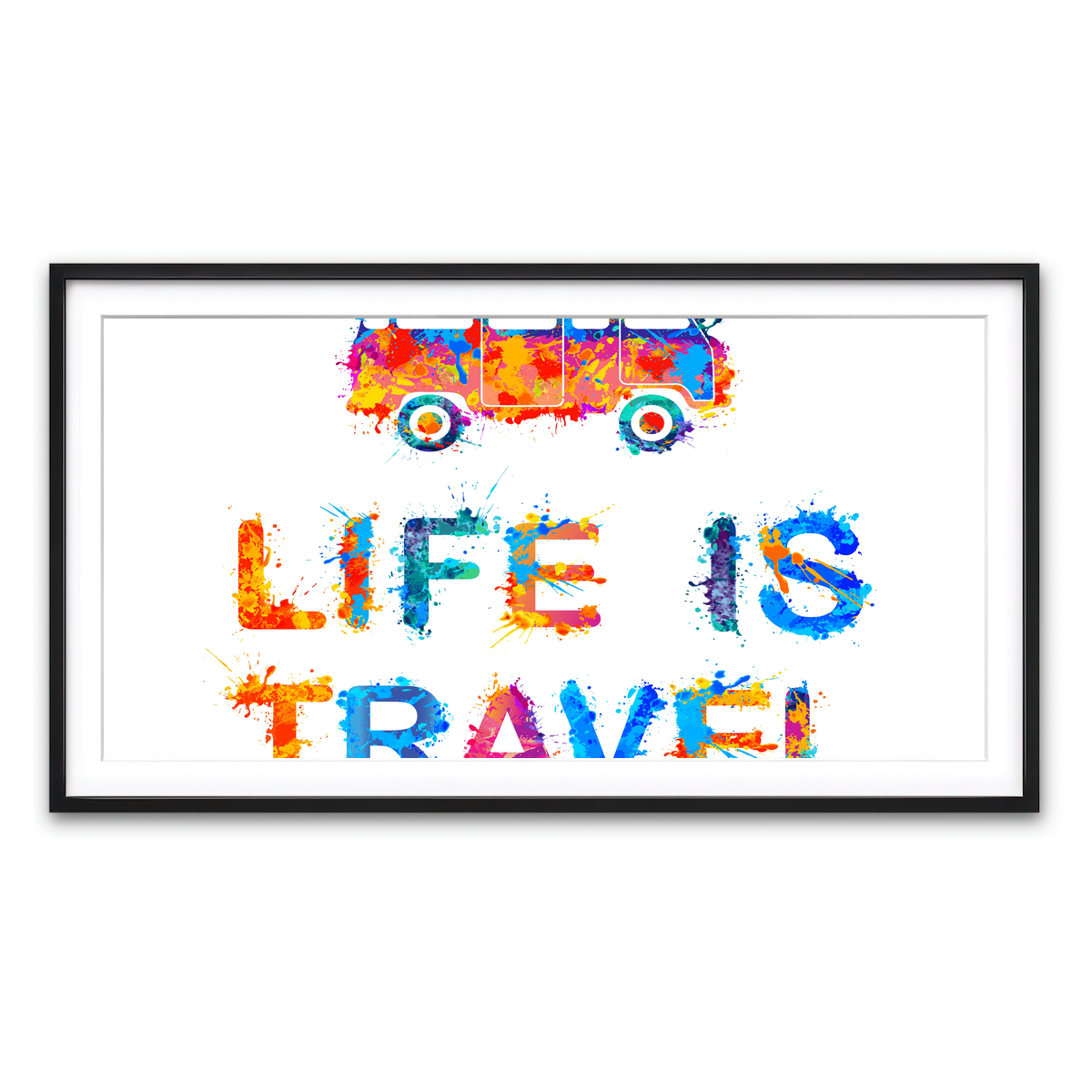 Framed Print 2x1 Black