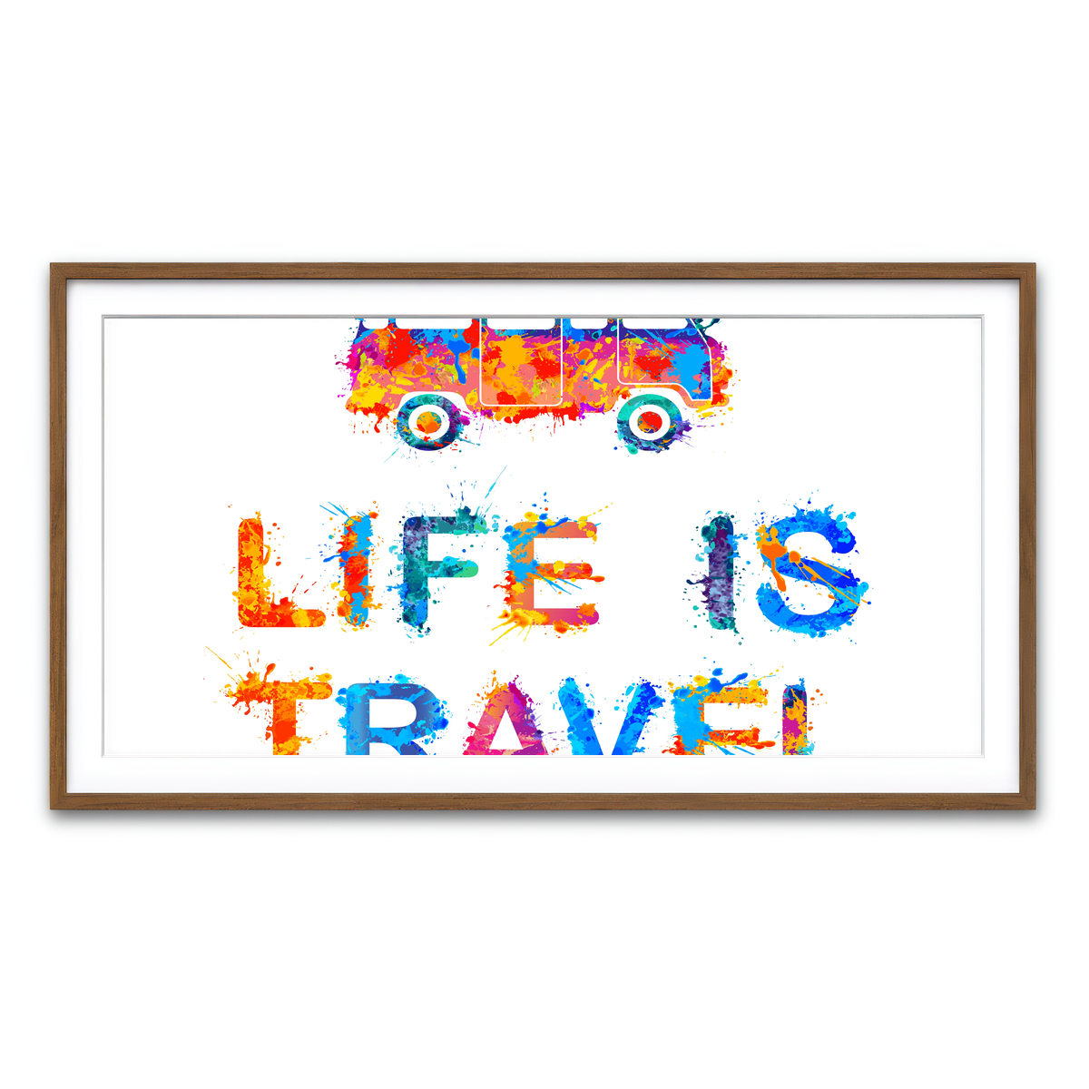 Framed Print 2x1 Walnut